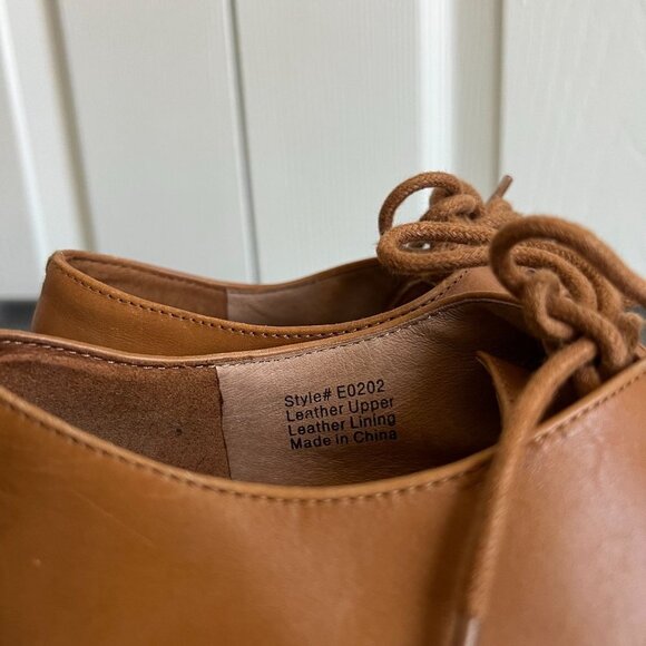 Madewell The Jess Brown Leather Lace-Up Pointy Toe Oxfords Women's Size 7 - Picture 6 of 12